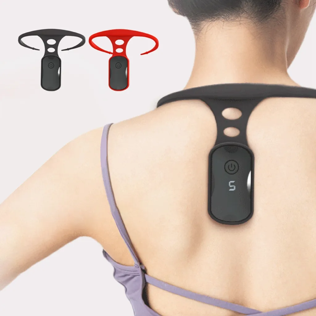 2 Stück Ultraschall Tragbares Lymphatisch Relief Nackenmassagegerät Beruhigendes Körperformendes Halsinstrument, Haltungstrainer für Rücken, lindert Rückenschmerzen